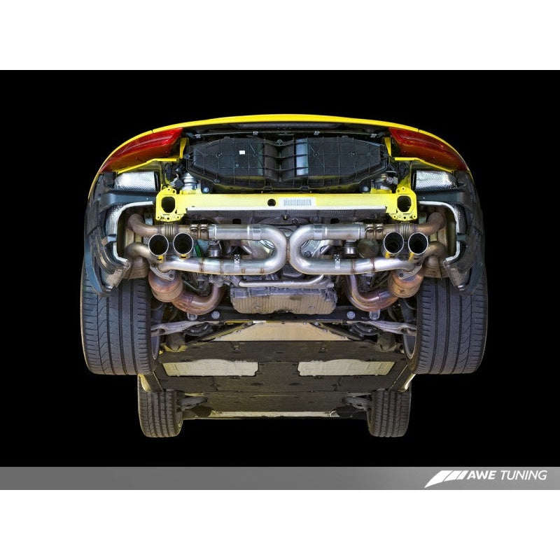 AWE Tuning Porsche 991 SwitchPath Exhaust for Non-PSE Cars Diamond Black Tips