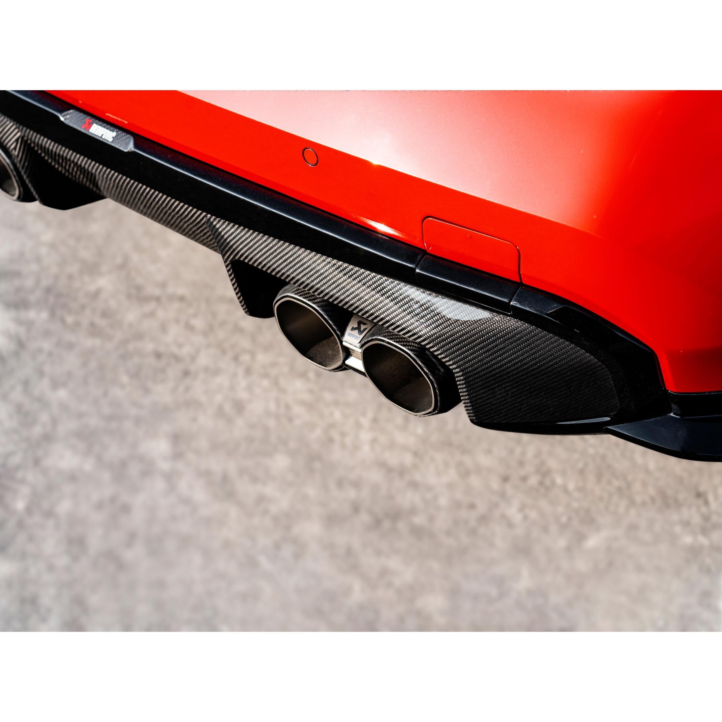 Akrapovič High Gloss Black Rear Carbon Fiber Diffuser - 2021+ BMW M3/M4 (G80/G82) - T1 Motorsports