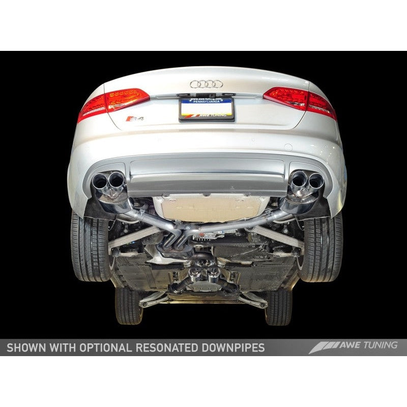 AWE Tuning Audi B8.5 S4 3.0T Touring Edition Exhaust System - Chrome Silver Tips (102mm)