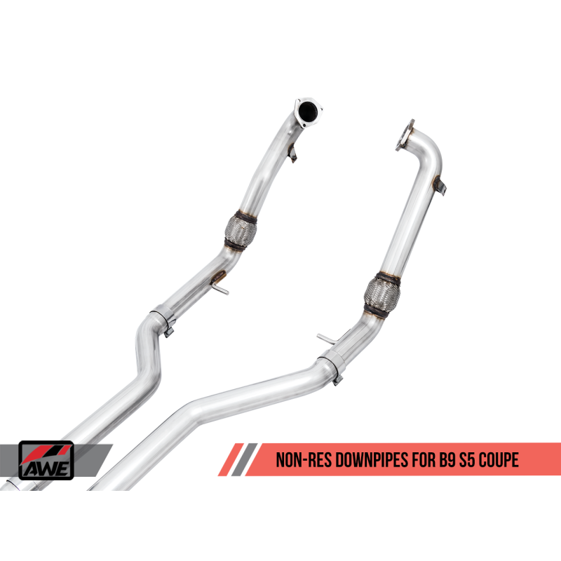 AWE Tuning Audi B9 S5 Coupe SwitchPath Exhaust w/ Chrome Silver Tips (102mm) - T1 Motorsports
