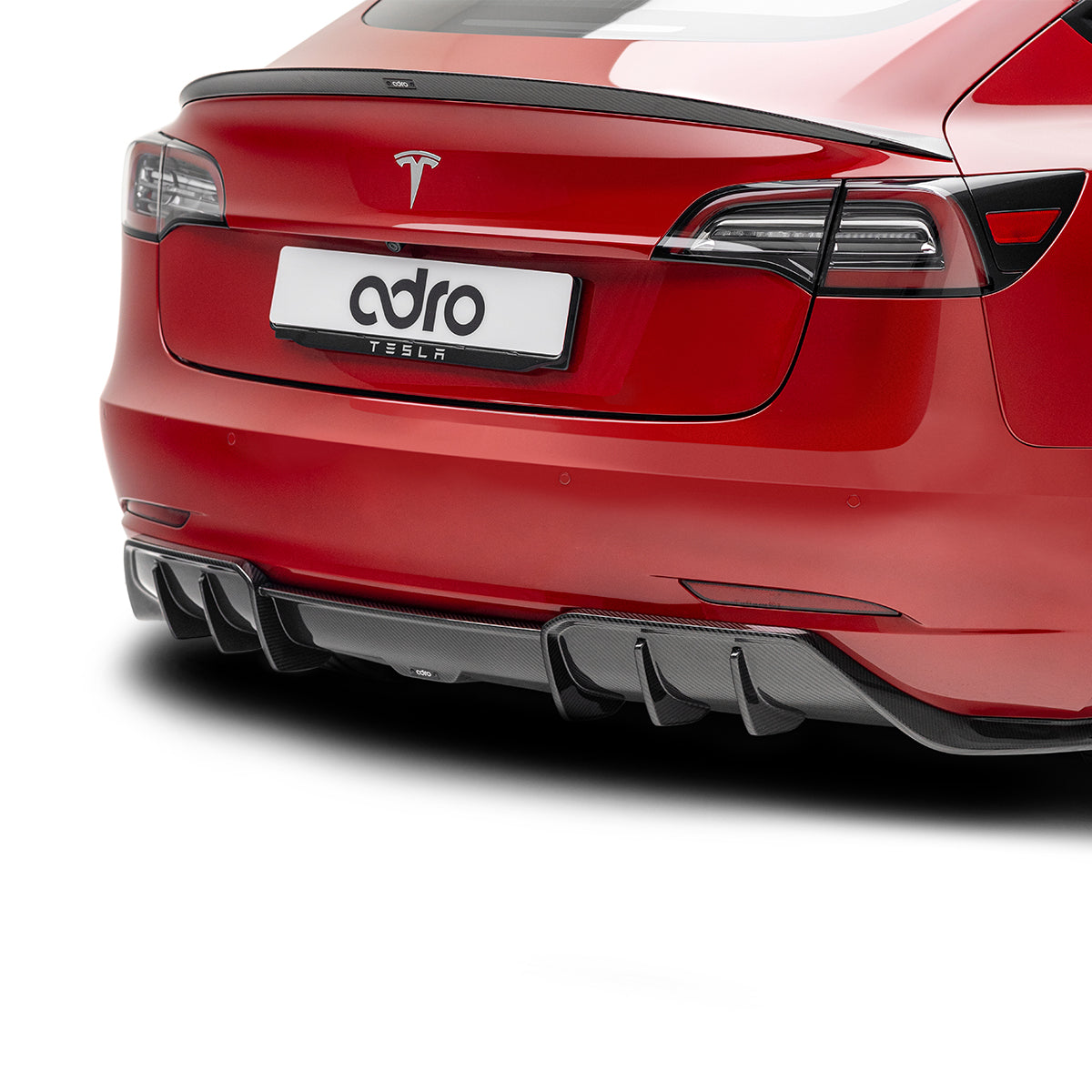 ADRO Tesla Model 3 Carbon Fiber Rear Diffuser (2017-2023)