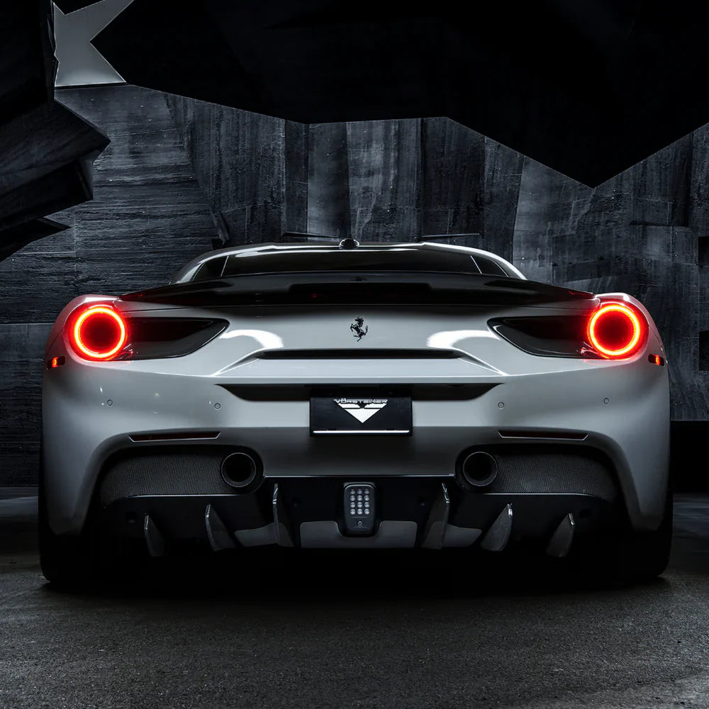 Vorsteiner Diavolo Carbon Fiber Rear Diffuser Fins (Set of 6)  - 2015-2019 Ferrari 488