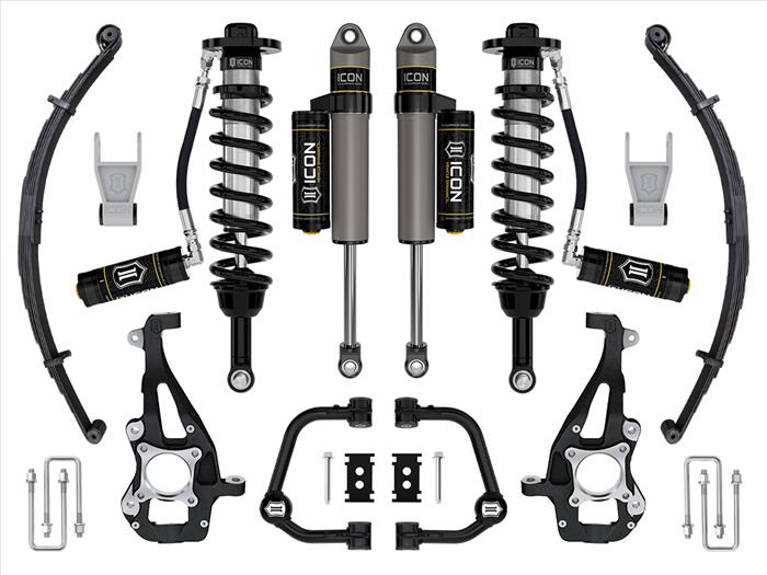 ICON 3.5-4.5in Stage 3 Suspension System Tubular UCA / Leaf Pack - 21-23 Ford F150 Tremor 4WD