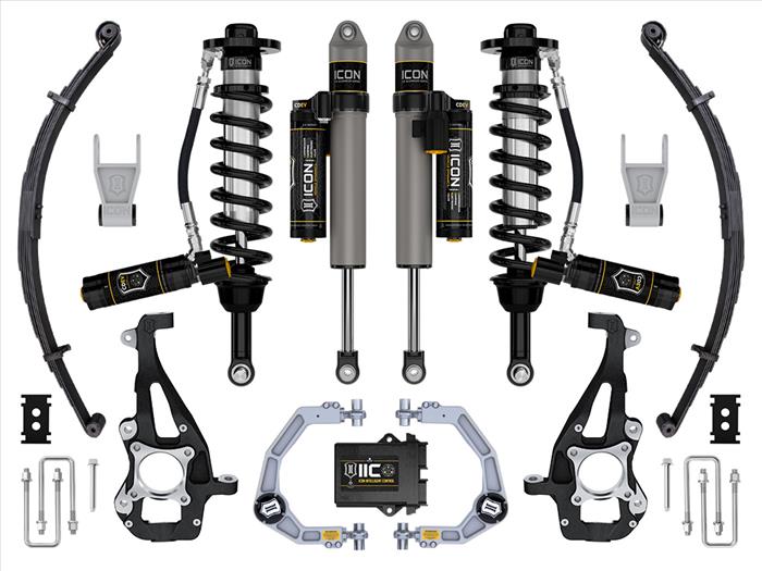 ICON 3.5-4.5in Stage 5 Suspension System Billet UCA / Leaf Pack - 21-23 Ford F150 Tremor 4WD