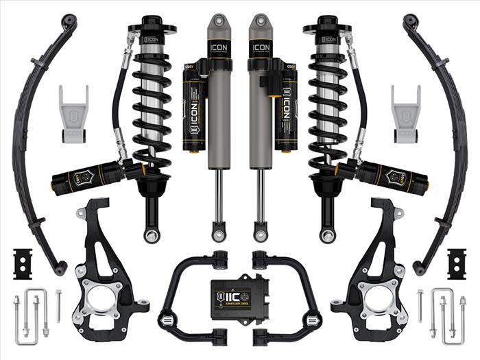 ICON 3.5-4.5in Stage 5 Suspension System Tubular UCA / Leaf Pack - 21-23 Ford F150 Tremor 4WD