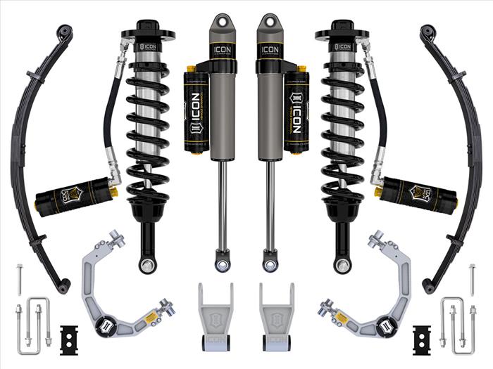 ICON 2.5-3" Stage 4 Suspension System Billet UCA / Leaf Pack - 21-23 Ford F150 Tremor 4WD