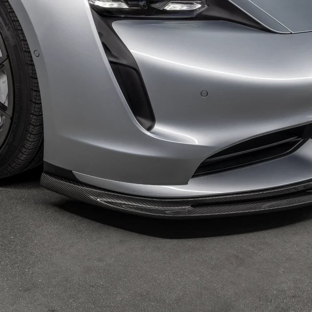 Vorsteiner GW9 Design Carbon Fiber Front Spoiler   - 2020-2024 Porsche Taycan Turbo/S
