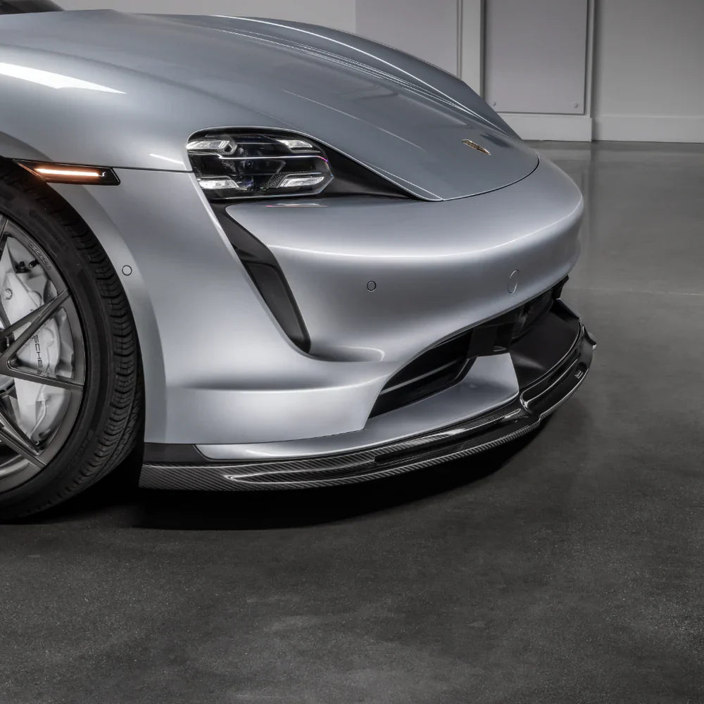 Vorsteiner GW9 Design Carbon Fiber Front Spoiler   - 2020-2024 Porsche Taycan Turbo/S