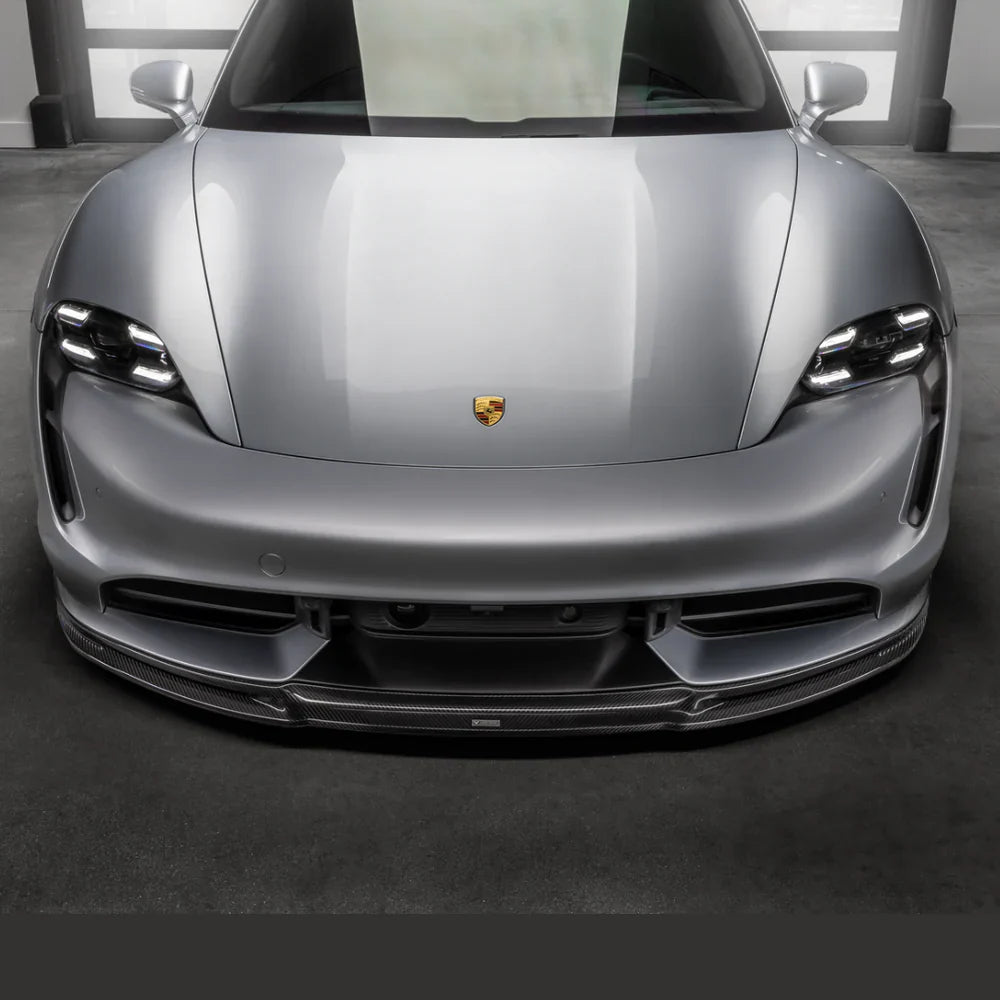 Vorsteiner GW9 Design Carbon Fiber Front Spoiler   - 2020-2024 Porsche Taycan Turbo/S