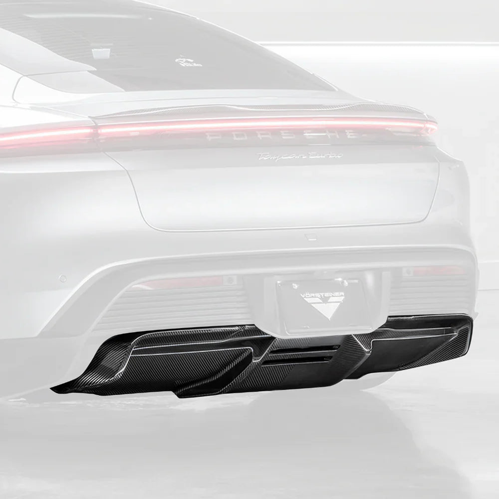 Vorsteiner GW9 Design Carbon Fiber Rear Diffuser   - 2020-2024 Porsche Taycan Turbo/S