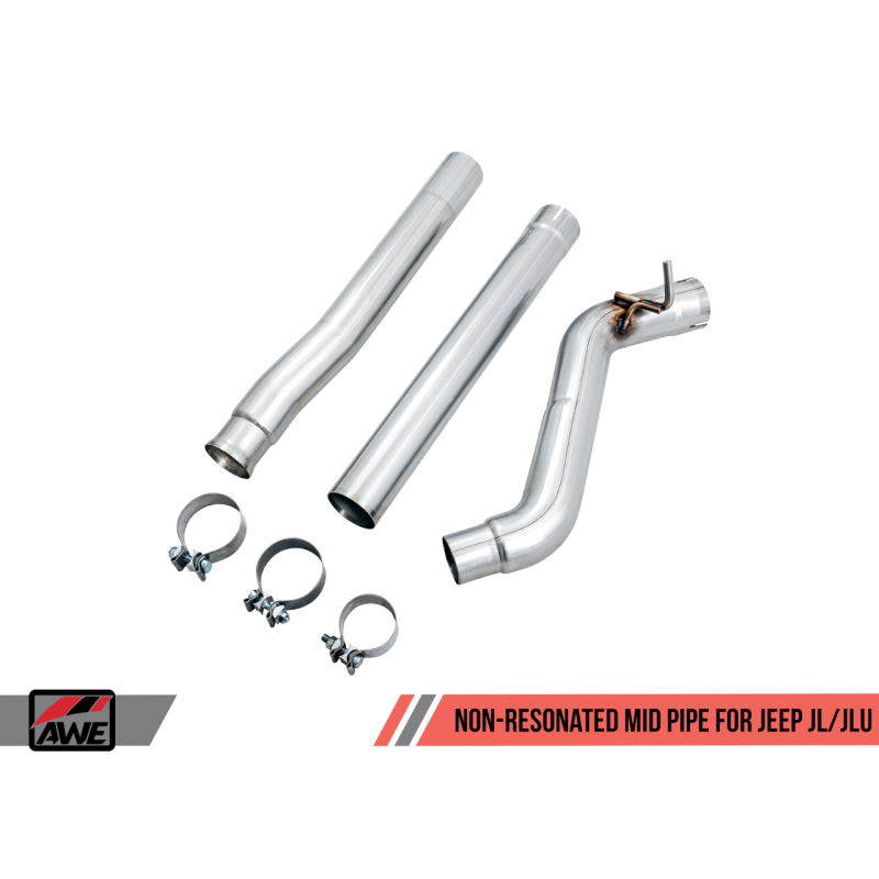AWE Tuning 2018+ Jeep Wrangler JL/JLU 3.6L Non-Resonated Mid Pipe
