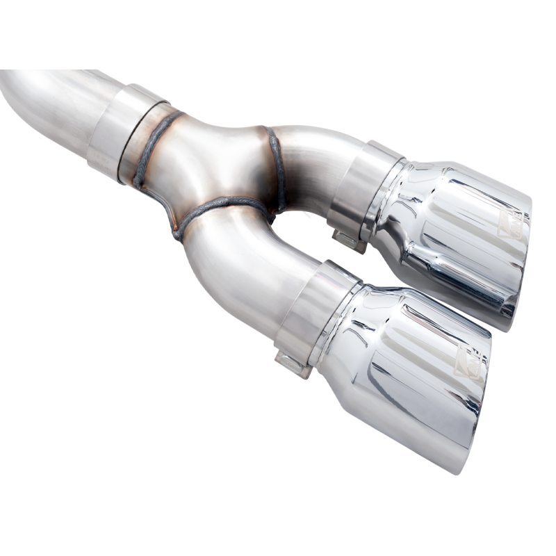 AWE Tuning 0FG Dual Side Exit Cat-Back Exhaust w/ 4.5in Chrome Silver Tips - 21+ Ford F150