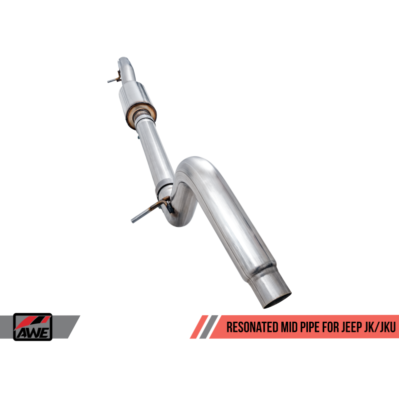 AWE Tuning Resonated Mid Pipe - 07-18 Jeep Wrangler JK/JKU 3.6L