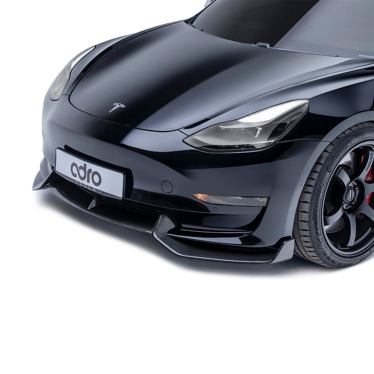 ADRO Tesla Model 3 Carbon Fiber Front Lip V2 (2017-2023)