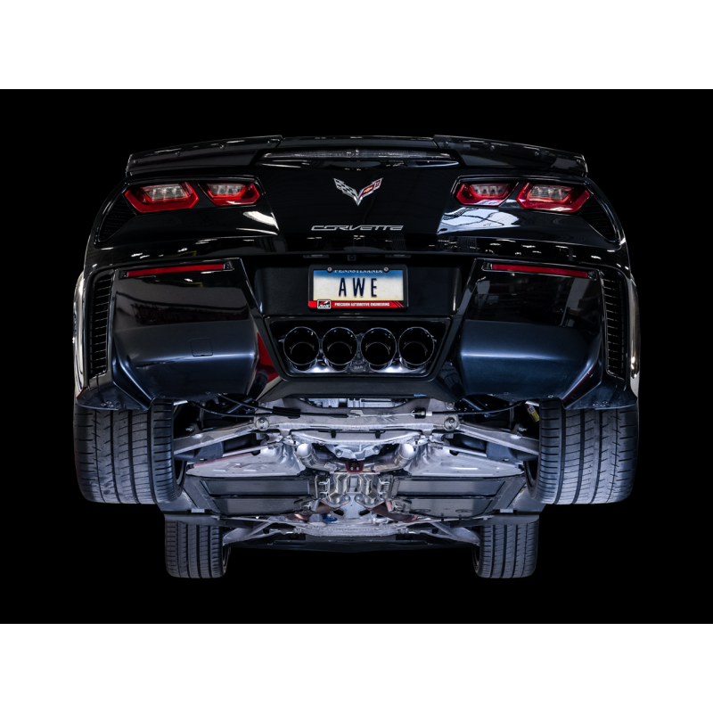 AWE Tuning Touring Edition Axle-Back Exhaust w/Black Tips - 14-19 Chevy Corvette C7 Z06/ZR1