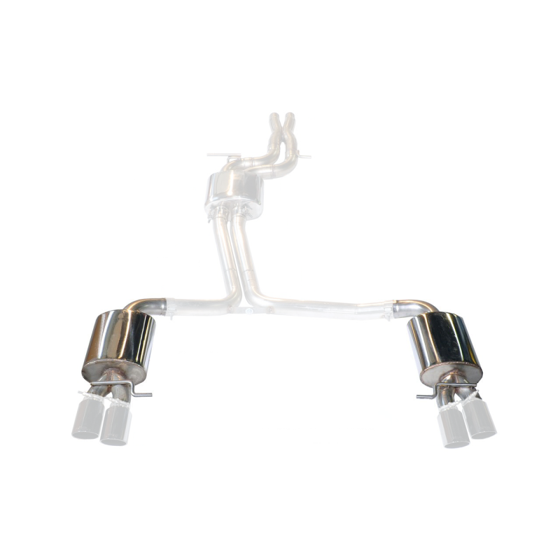 AWE Tuning Conversion Kit - Track to Touring (90mm Tips) - 10-16 Audi S4 Quattro 3.0T (B8/8.5)