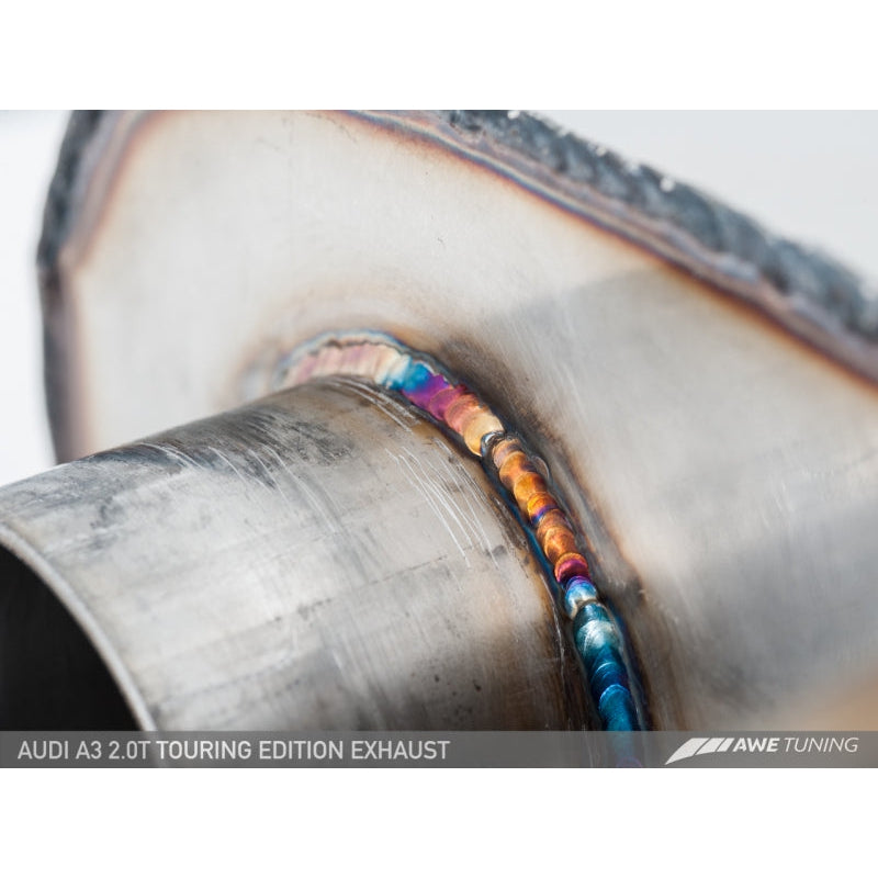 AWE Tuning Audi 8V A3 Touring Edition Exhaust - Dual Outlet Chrome Silver 90 mm Tips