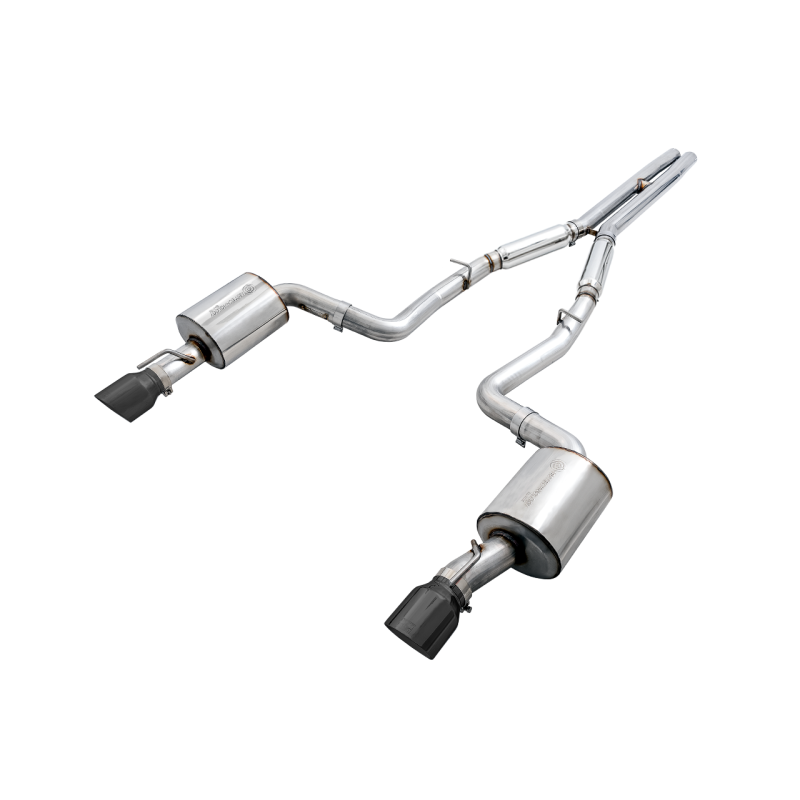 AWE Tuning Non-Resonated Touring Edition Exhaust w/Diamond Black Tips - 2015+ Dodge Charger 6.4L/6.2L