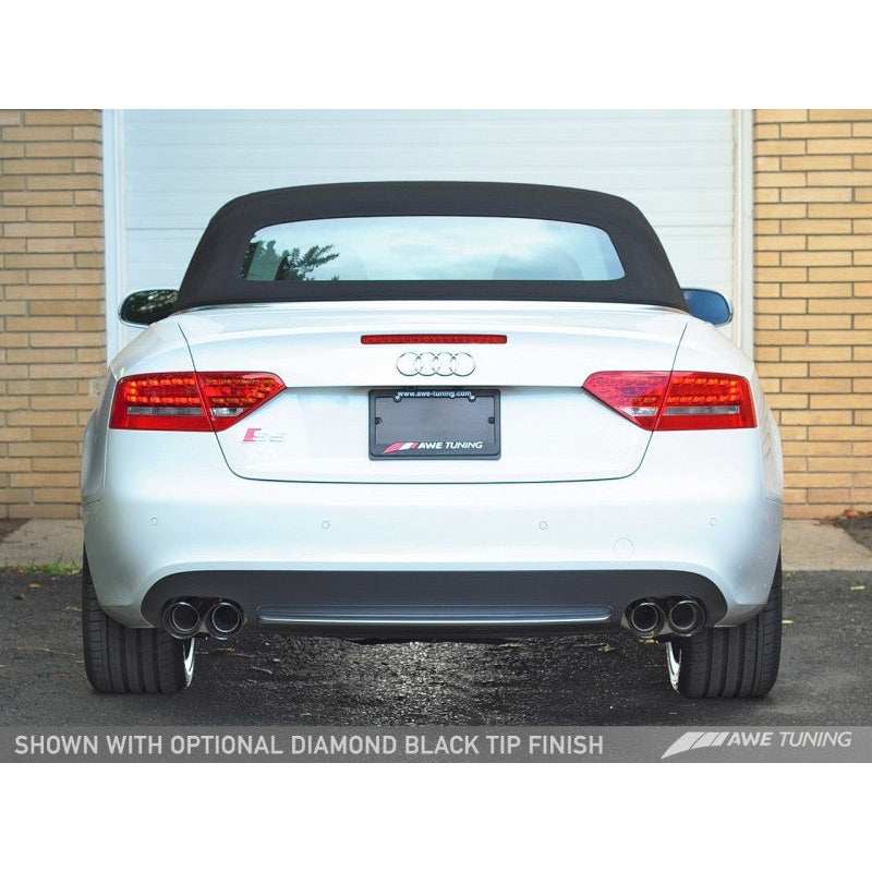 AWE Tuning Audi B8 / B8.5 S5 Cabrio Touring Edition Exhaust - Resonated - Chrome Silver Tips