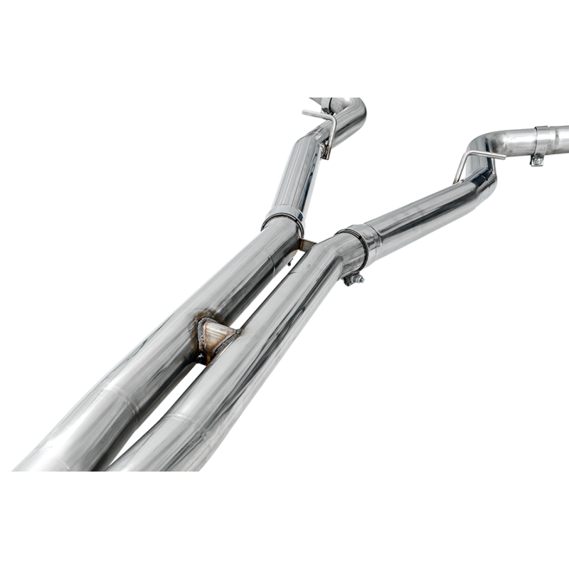 AWE Tuning Non-Resonated Touring Edition Exhaust w/Silver Tips - 2015+ Dodge Charger 6.4L/6.2L SC
