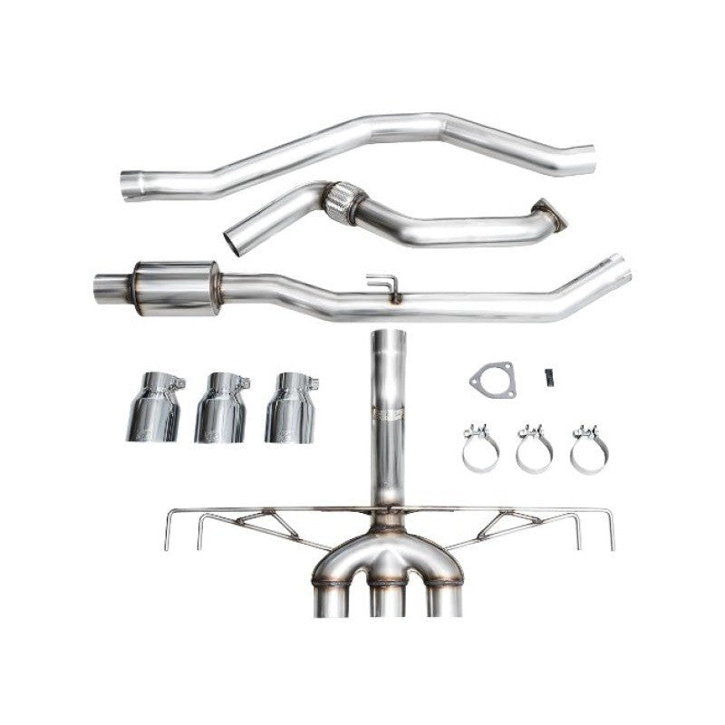 AWE Tuning Track Edition Exhaust w/ Triple Chrome Silver Tips - 2023+ Honda Civic Type R FL5