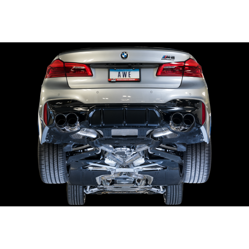 AWE Tuning SwitchPatch Cat-Back Exhaust w/Black Diamond Tips - 18-19 BMW F90 M5