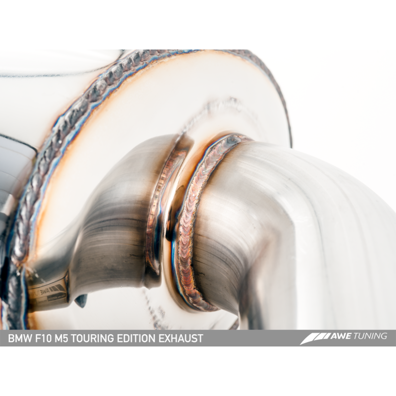 AWE Tuning BMW F10 M5 Touring Edition Axle-Back Exhaust Chrome Silver Tips