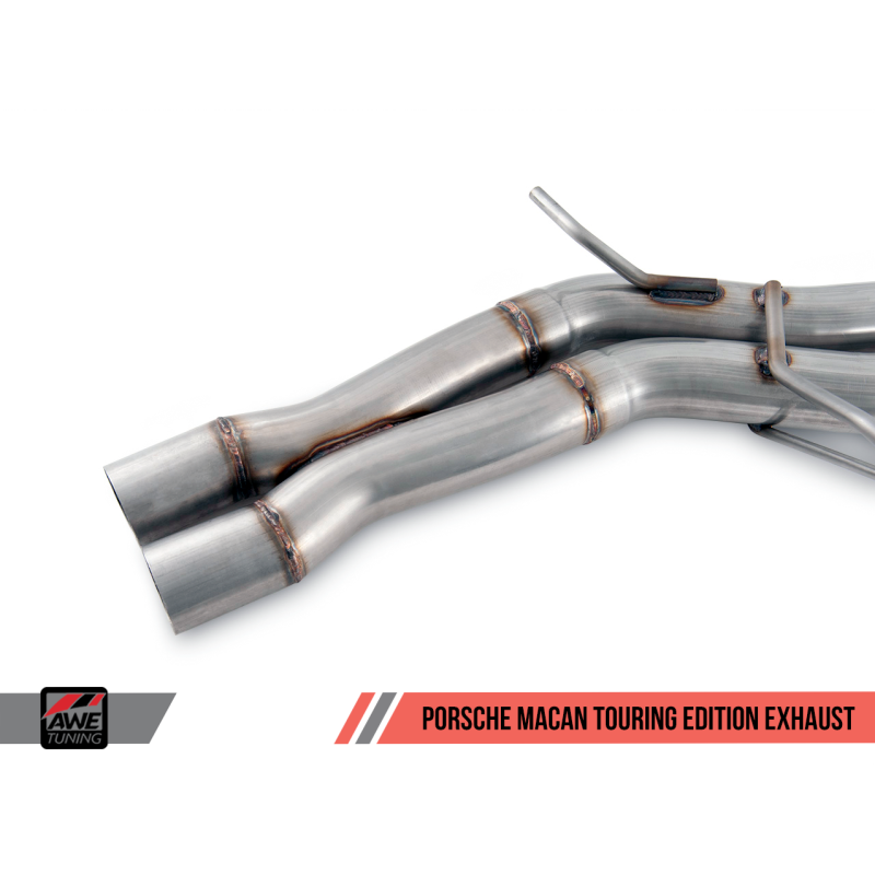 AWE Tuning Porsche Macan Touring Edition Exhaust System - Chrome Silver 102mm Tips