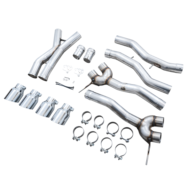 AWE Tuning Track Edition Catback Exhaust w/ Chrome Silver Tips - 2021+ BMW G8X M3/M4