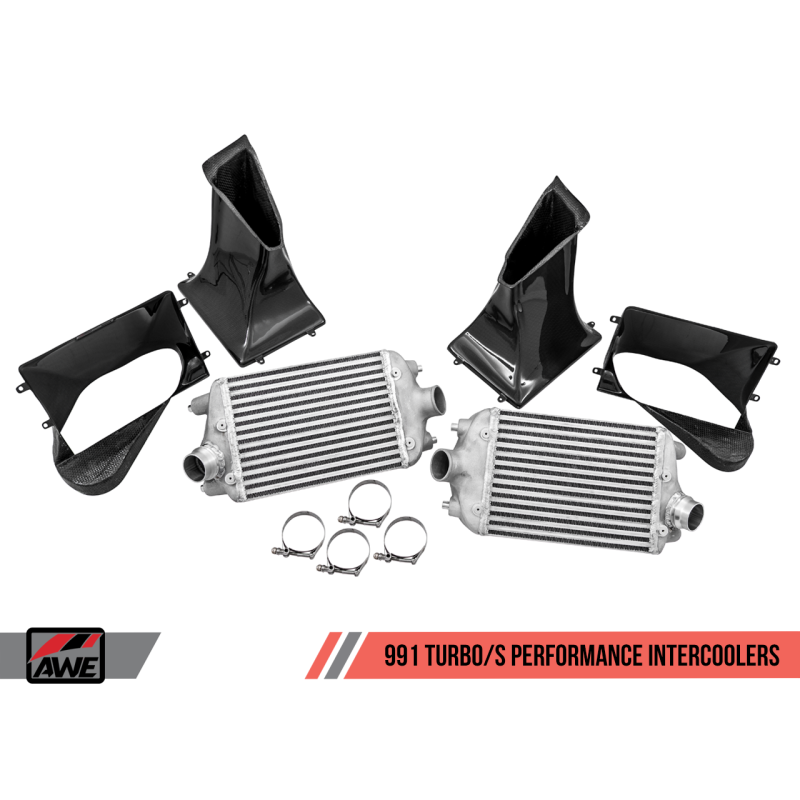 AWE Tuning Porsche 991 (991.2) Turbo/Turbo S Performance Intercooler Kit