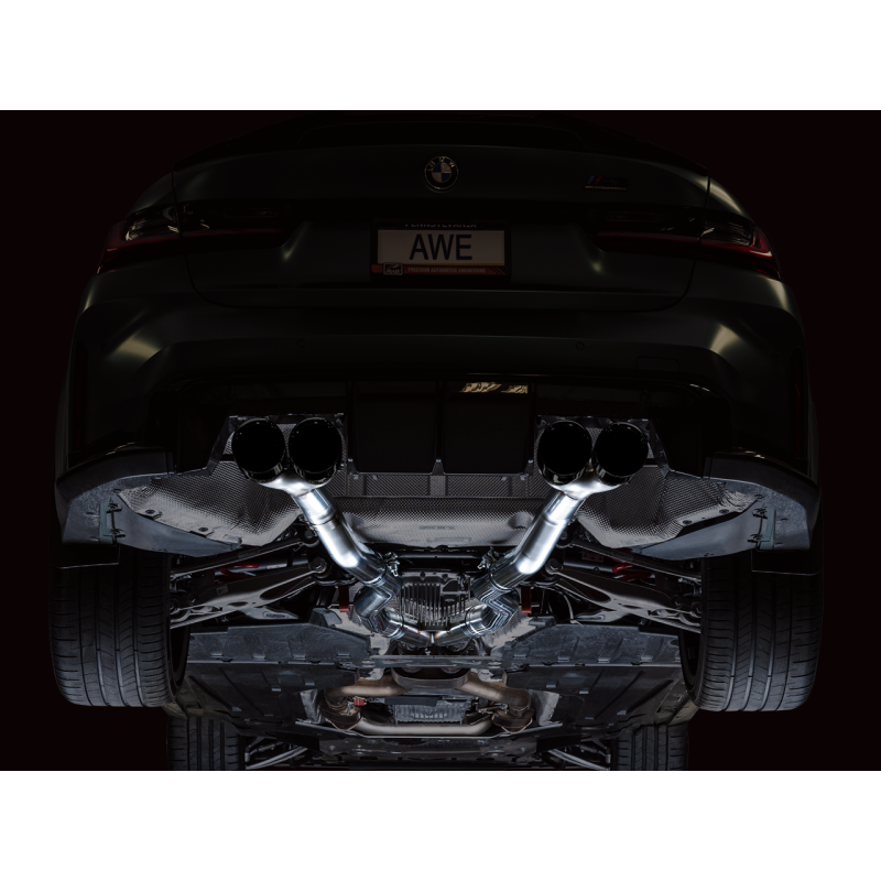 AWE Tuning Track Edition Catback Exhaust w/ Diamond Black Tips - 2021+ BMW G8X M3/M4