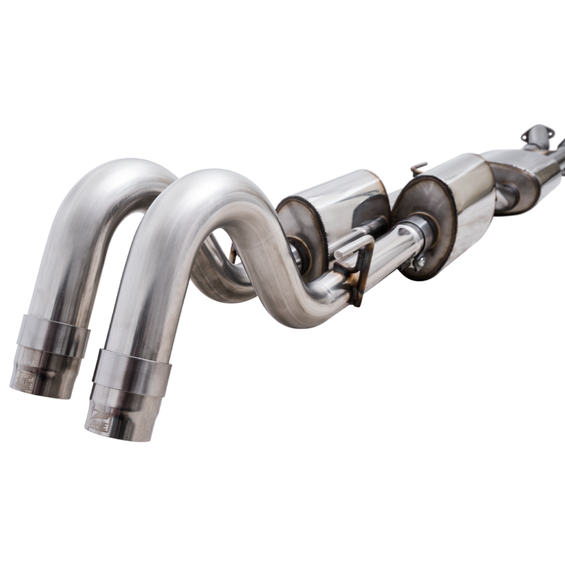 AWE Tuning 0FG Catback Exhaust w/ BashGuard Dual Chrome Silver Tips - 16-22 Toyota Tacoma