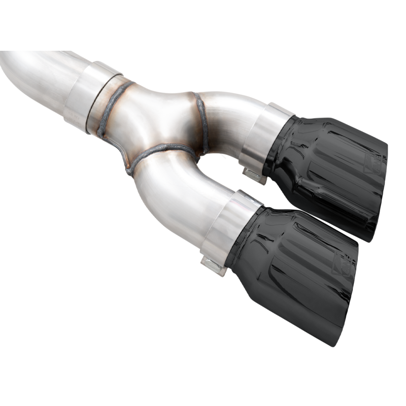 AWE Tuning 0FG Dual Side Exit Cat-Back Exhaust w/ 4.5in Diamond Black Tips - 21+ Ford F150