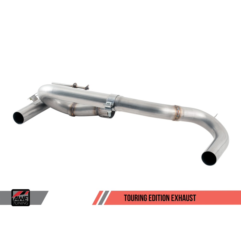 AWE Tuning BMW F3X 340i Touring Edition Axle-Back Exhaust - Chrome Silver Tips (90mm)