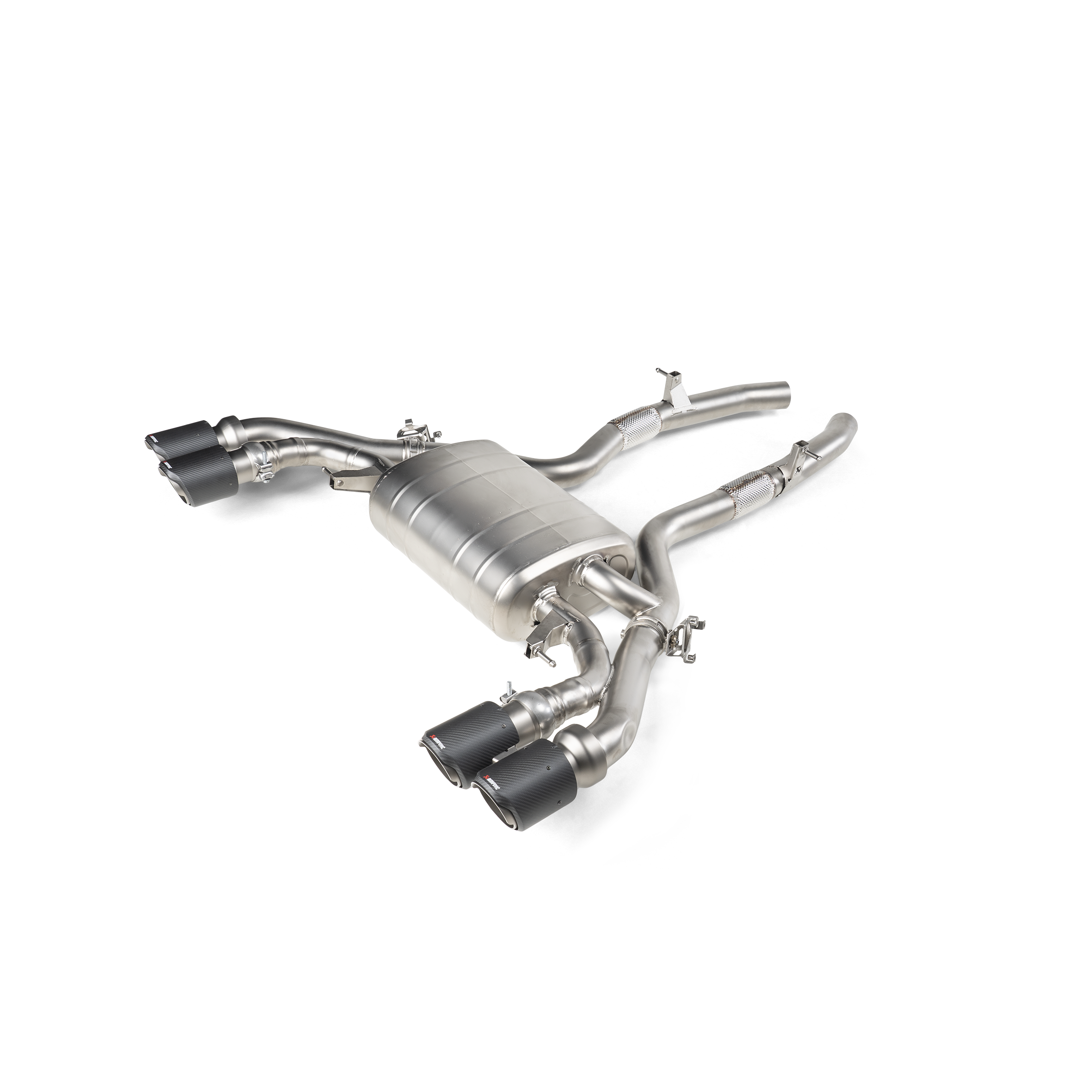 Akrapovič Slip-On Line Exhaust (Titanium) w/Carbon Tips - 2020-2024 BMW X3M/X4M (F97) - T1 Motorsports