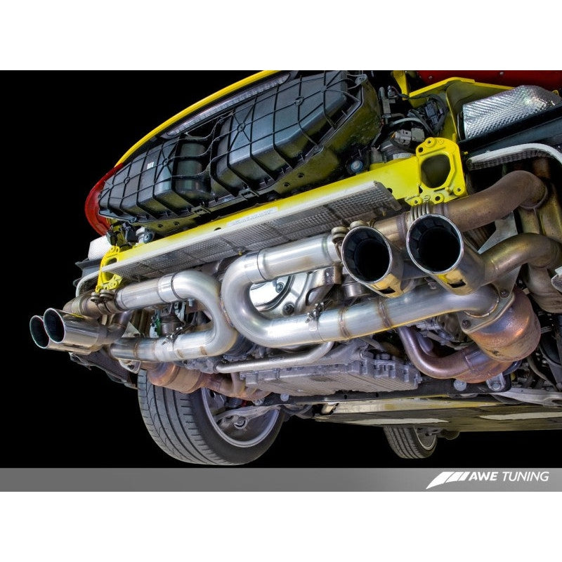 AWE Tuning Porsche 991 SwitchPath Exhaust for Non-PSE Cars Diamond Black Tips