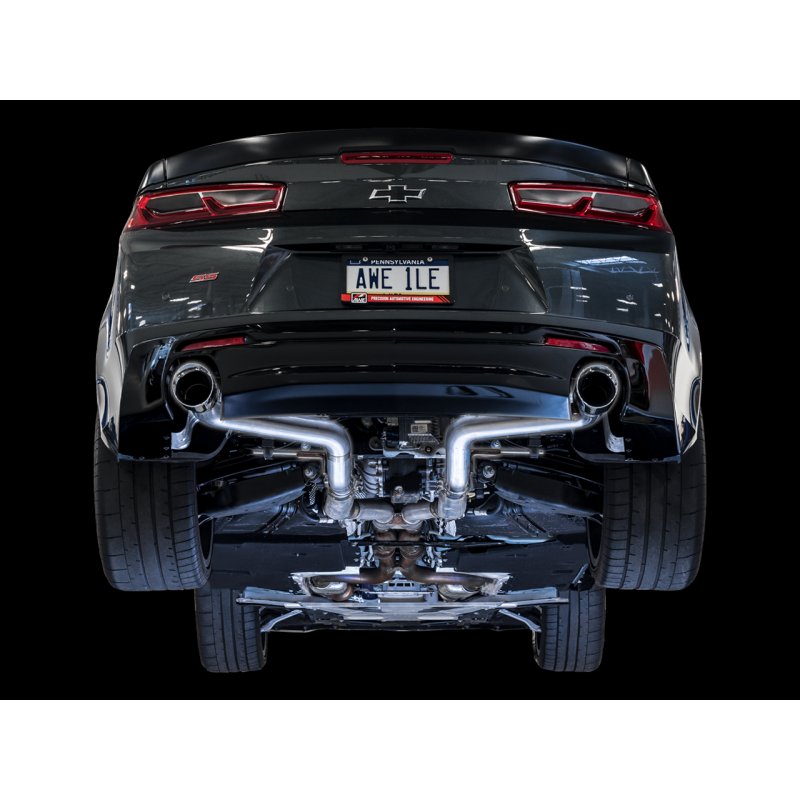 AWE Tuning Track Edition Axle-back Exhaust w/Chrome Silver Tips - 16-19 Chevrolet Camaro SS