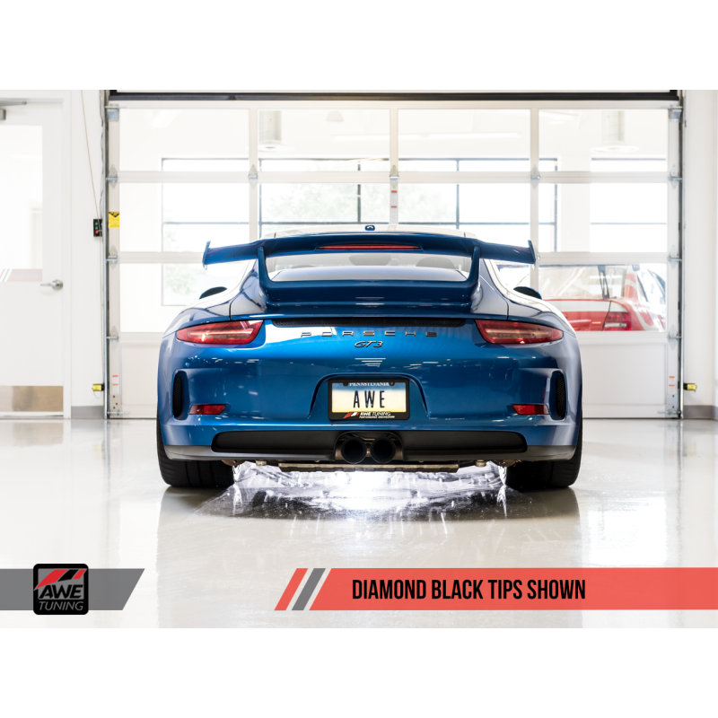 AWE Tuning Porsche 991 GT3 / RS SwitchPath Exhaust - Diamond Black Tips
