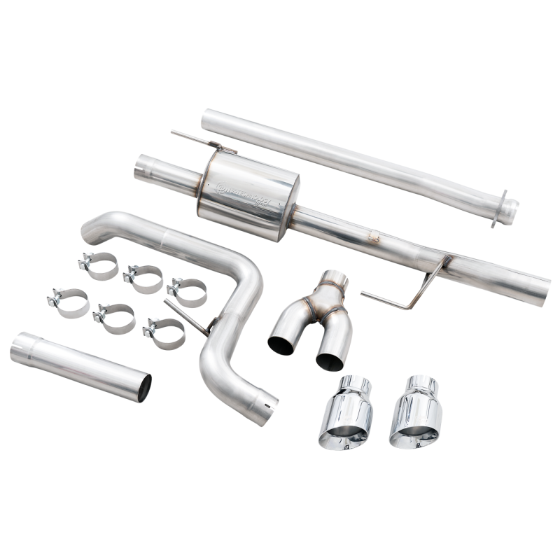 AWE Tuning 0FG Dual Side Exit Cat-Back Exhaust w/ 4.5in Chrome Silver Tips - 21+ Ford F150
