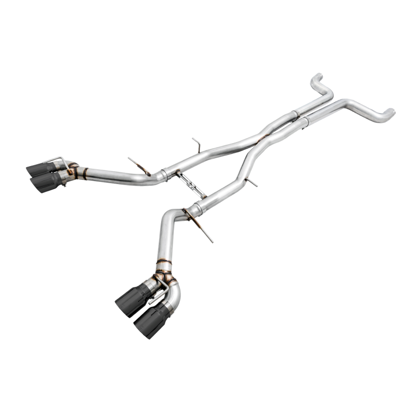 AWE Tuning Track Edition Non-Res Cat-Back Exhaust w/Quad Diamond Black Tips - 16-19 Chevy Camaro SS