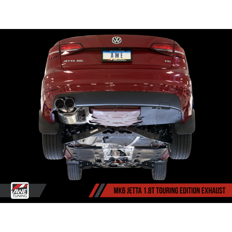 AWE Tuning Mk6 GLI 2.0T - Mk6 Jetta 1.8T Touring Edition Exhaust - Polished Silver Tips