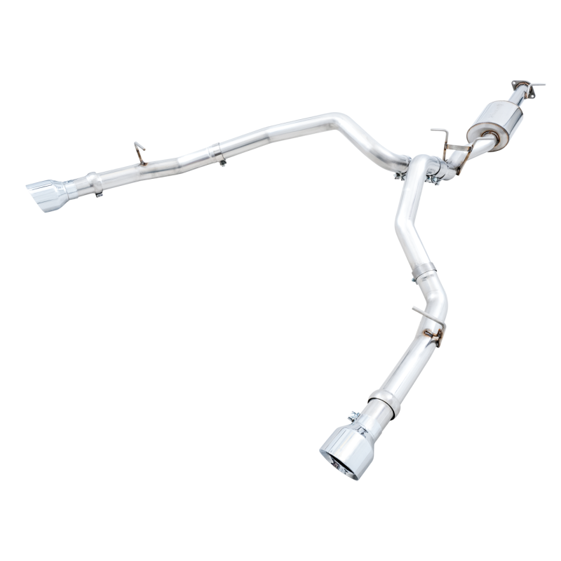 AWE Tuning 0FG Dual Rear Exit Cat-Back Exhaust w/Chrome Silver Tips - 19-21 RAM 1500 5.7L (w/Cutouts)