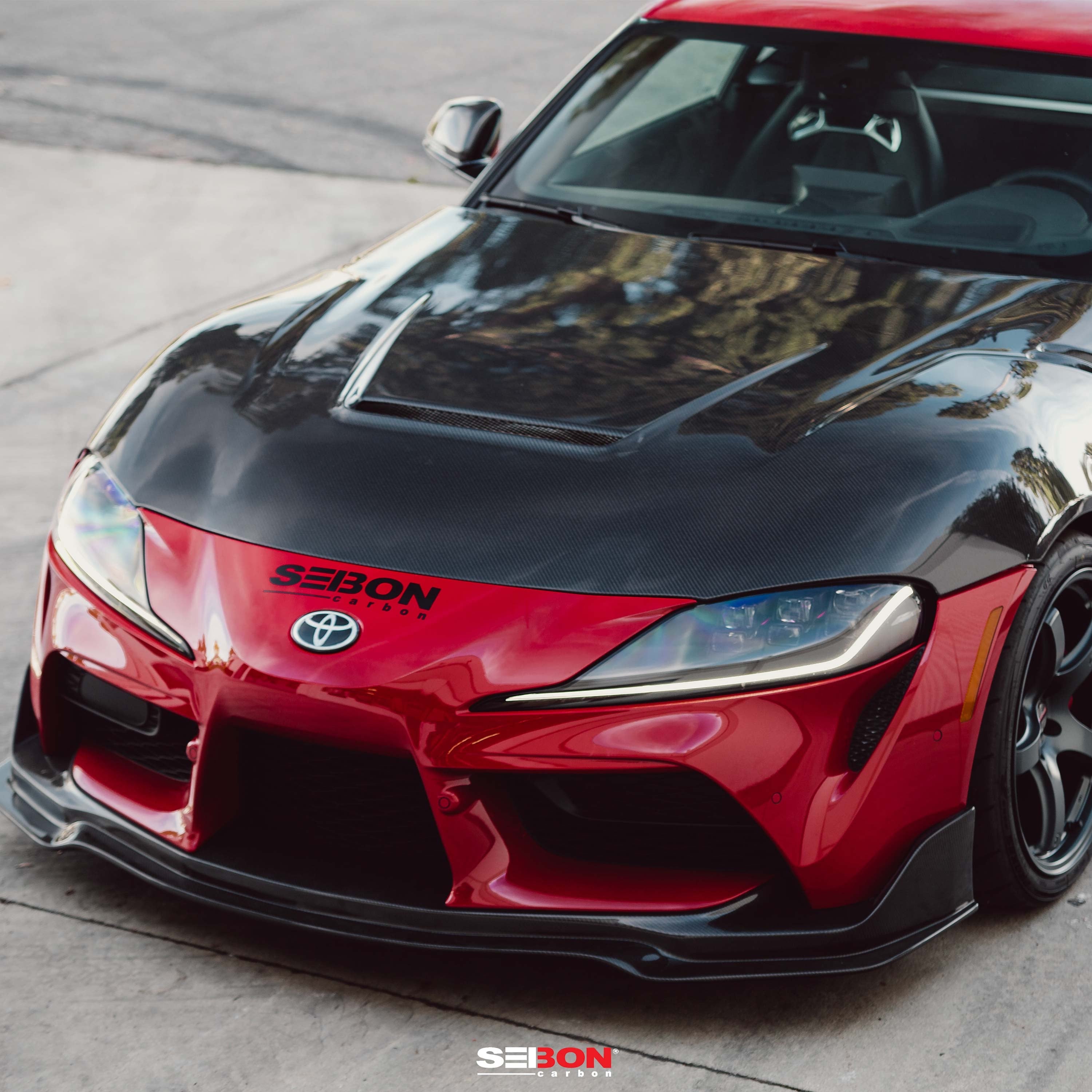 Seibon VS-Style Double Sided Carbon Fiber Hood - 2020-2024 Toyota GR Supra